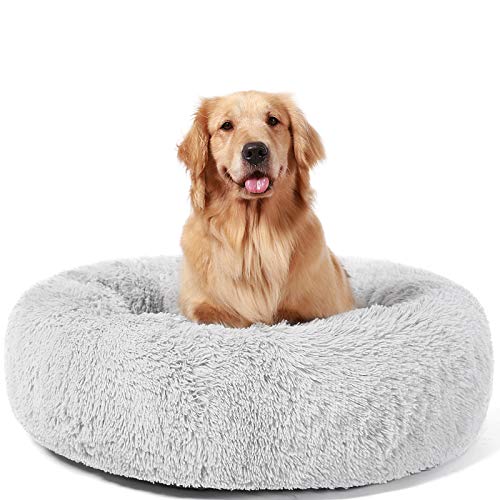 HACHIKITTY Dog Beds Calming Donut Cuddler, Puppy Dog Beds Large Dogs ...